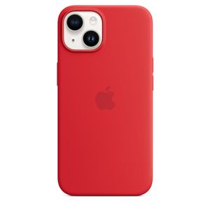 Apple iPhone 14 with MagSafe qırmızı silikon keys