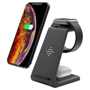 Настольный держатель с беспроводной зарядкой A8 3in1 черный