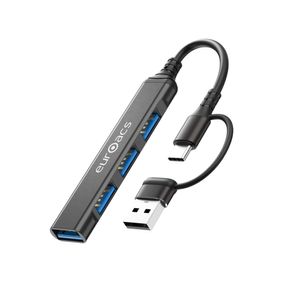 HUB USB+C EUROACS EU-P400 5IN1 4USB PORT