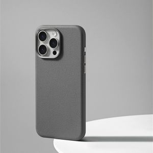 Чехол TPU 2078/B кожаный для iPhone 14 Pro Max Серый