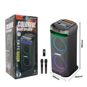 Səsgücləndirici Sing-e ZQS10221 50W 10"x2 2mik+pult