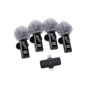 Simsiz mikrofon T90 2in1 4 mic black